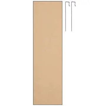 Americanflat 15x51 Over The Door Mirror - Hanging Full Length Mirror with Engineered Wood - Modern Mirror for Bathroom, Bedroom, Living Room - Mirrors for Wall Display and Home Decor - White