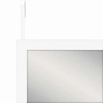 Americanflat 15x51 Over The Door Mirror - Hanging Full Length Mirror with Engineered Wood - Modern Mirror for Bathroom, Bedroom, Living Room - Mirrors for Wall Display and Home Decor - White