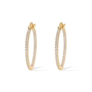 PAVOI Gold Plated Hypoallergenic Hoop Earrings for Everyday Style