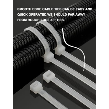 UV Protected 12 Inch Zip Ties - 100 Pack for Outdoor Use