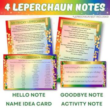 XOXO Parents Leprechaun Trap Kit: 17 Days of Leprechaun Activities - St Patrick's Day Gifts for Kids - Includes Trap, Tricks, Footprints, Gold Coins, Stickers, Supplies, Toys, Shamrock, and More!
