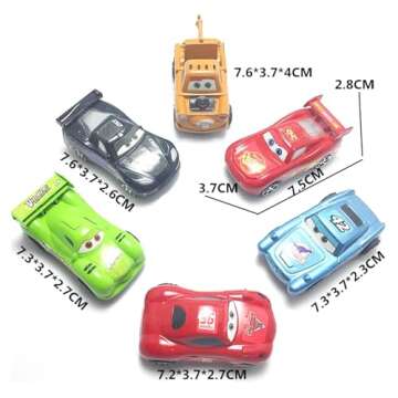 12 Pcs Mini Racers Cars Miniature Car Figurine Toys for Car Cake Toppers Cupcake Decorations Party Stocking Stuffers