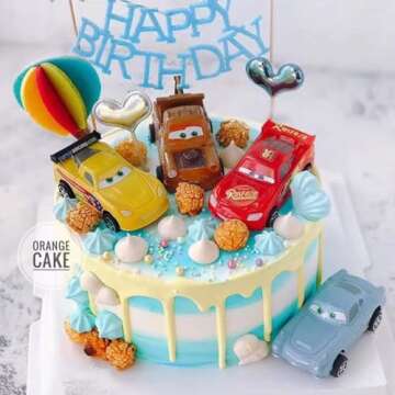 12 Pcs Mini Racers Cars Miniature Car Figurine Toys for Car Cake Toppers Cupcake Decorations Party Stocking Stuffers