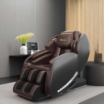 Real Relax Massage Chair Favor-06, Full Body Zero Gravity SL-Track Shiatsu Massage Recliner Chair wi...