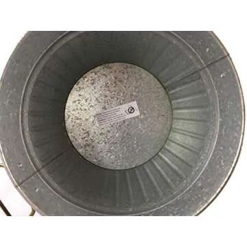 Better Homes and Gardens 15 Inch Galvanized Round Tub with Handles