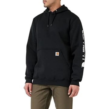 Carhartt Midweight Logo Sleeve Sweatshirt - Large Black