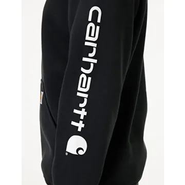 Carhartt Midweight Logo Sleeve Sweatshirt - Large Black