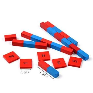 Montessori Small Numerical Rods Math Teaching Toys for Kids