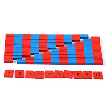 Montessori Small Numerical Rods Math Teaching Toys for Kids