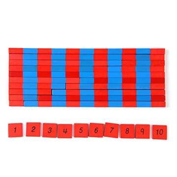 Montessori Small Numerical Rods Math Teaching Toys for Kids