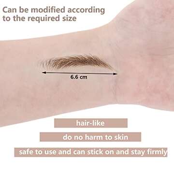 Blulu 9 Sheets Eyebrow Tattoos for Women Waterproof Eyebrow Tattoo Sticker 4D Eyebrow Tattoo Eyebrow Transfers Stickers Eyebrow Grooming Shaping Sticker for Women Makeup Supplies(Light Brown)