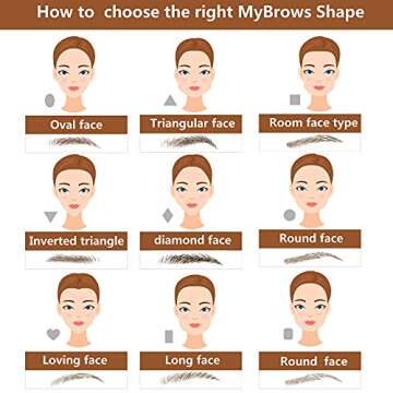 Blulu 9 Sheets Eyebrow Tattoos for Women Waterproof Eyebrow Tattoo Sticker 4D Eyebrow Tattoo Eyebrow Transfers Stickers Eyebrow Grooming Shaping Sticker for Women Makeup Supplies(Light Brown)