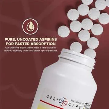 GeriCare 325mg Aspirin Tablets for Fast Pain Relief