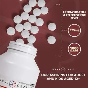 GeriCare 325mg Aspirin Tablets for Fast Pain Relief