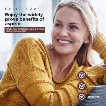 GeriCare 325mg Aspirin Tablets for Fast Pain Relief