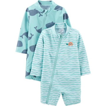 Carter's Boys' 2-Pack Zip Rashguards for Infants