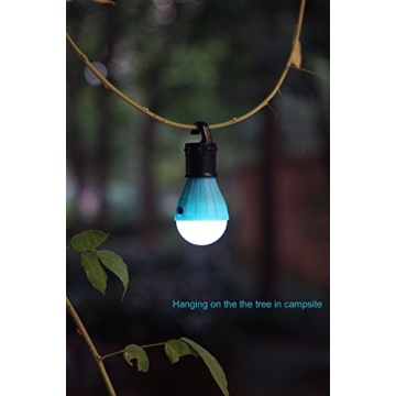 SlimK 2 Pack Portable LED Lantern Tent Light Bulb for Camping Hiking, Battery Powered Camping Equipment for Outdoor & Indoor (Turquoise+Turquoise)