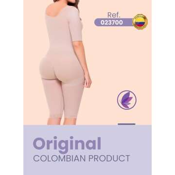 Shapewear with Sleeves, Stage 1 & 2 Faja, Fajas Colombianas Reductoras y Moldeadoras BBL Faja