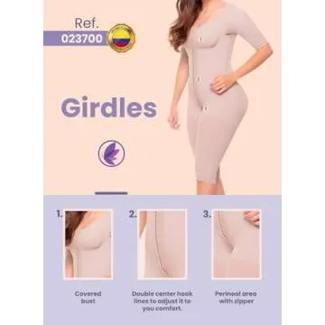 Shapewear with Sleeves, Stage 1 & 2 Faja, Fajas Colombianas Reductoras y Moldeadoras BBL Faja