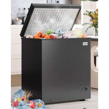 TABU 7.0 Cu.Ft. Chest Freezer – Compact Top Opening Freezer with Adjustable Thermostat