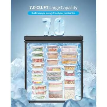 Compact 7.0 Cu.Ft. Chest Freezer with Adjustable Thermostat