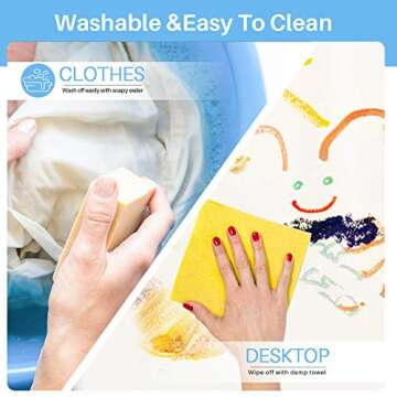 MayMoi 24PCS Washable Tempera Paint Sticks | Non-Toxic, Quick Drying & No Mess Paint Sticks for Kids, 24 Bright Colors, Best Art Birthday Gifts for Kids (6g)