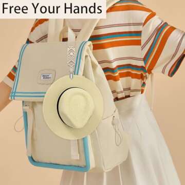 MEIXINZHI 3Pcs Cotton Hat Clip for Travel for Bag Backpack Luggage for Women, Kids, Adults, Outdoor Travel Knitting Accessory Hat Companion