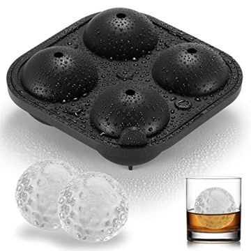 ACOOKEE Novelty Golf Gifts Ball Ice Maker Mold - 2.5" Large Sphere Round Ice Cubes