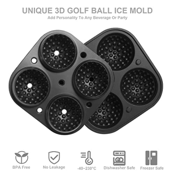 ACOOKEE Golf Ball Ice Maker Mold for Cocktails and Spirits