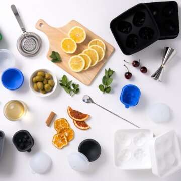 SHAPED 3D Large Skull Ice Cube Mold Tray, Round Whiskey Ice Mold with Lid for Whiskey Drinkers, Bartenders, Gift Exchanges, Home Bar Enthusiasts and Holiday Gifts