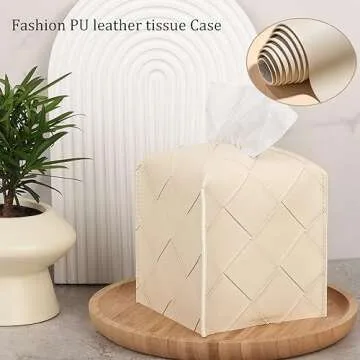 Chic PU Leather Tissue Box Cover Elegance for Home Decor