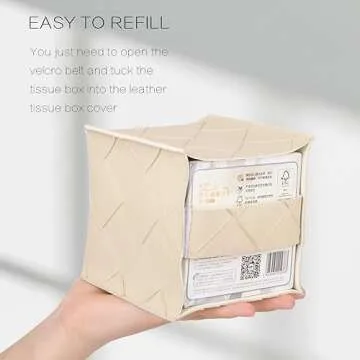 Chic PU Leather Tissue Box Cover Elegance for Home Decor