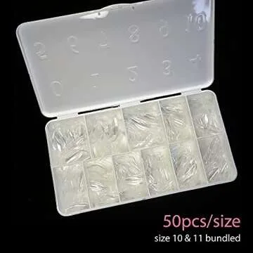 Flossy Nail Soft Gel Nail Tip Box 600pcs Almond Shape Medium Length Full Cover 12 sizes Pre-shaped Soak Off Nail Extensions DIY