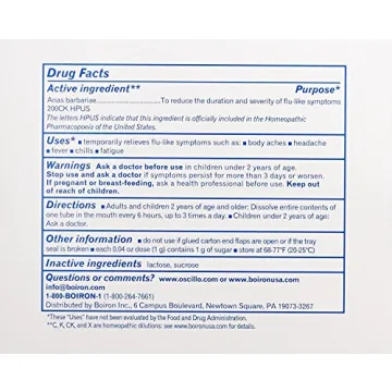 Boiron Oscillococcinum Homeopathic Flu Relief Granules