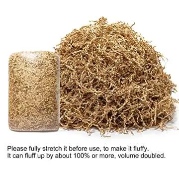 Mcfleet Crinkle Cut Paper Shred Filler 1 LB Brown Crinkle Paper Shredded Paper for Gift Box - Gift Basket Filler Stuffing for Valentine's Day Holiday Packaging Wrapping Kraft
