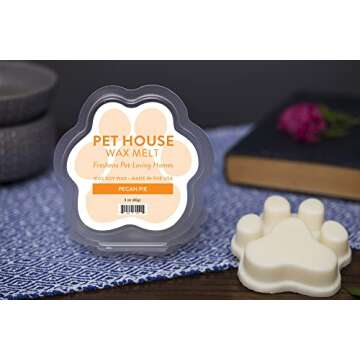 One Fur All Pet House Wax Melts - Pecan Pie Pack of 2 - Pet Odor Eliminating Wax Melts - Long-Lasting Scented Wax Melts - Pet-Friendly Wax Melts - Natural Wax Melts