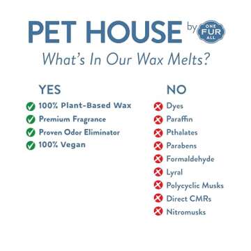 One Fur All Pet House Wax Melts - Pecan Pie Pack of 2 - Pet Odor Eliminating Wax Melts - Long-Lasting Scented Wax Melts - Pet-Friendly Wax Melts - Natural Wax Melts