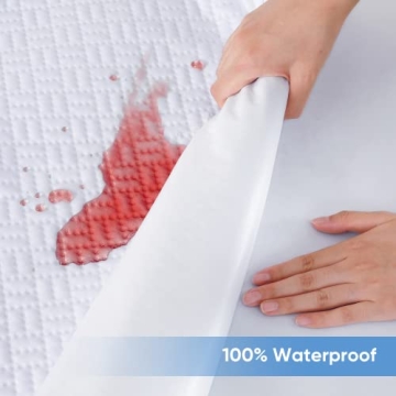 Hanherry Waterproof Mattress Protector for Queen Size
