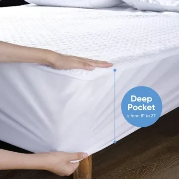 Hanherry Waterproof Mattress Protector for Queen Size