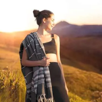 Bazaar Anatolia Turkish Beach Towel 100% Cotton Bath Towels Oversized Quick Dry Boho Farmhouse Decor...