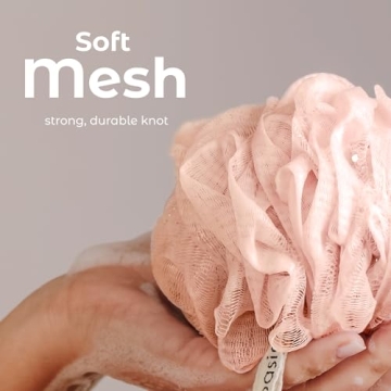 Premium 3-Pack Loofah Sponges Gentle Exfoliation Rich Lather