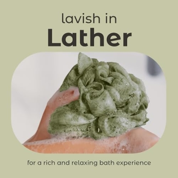 Premium 3-Pack Loofah Sponges Gentle Exfoliation Rich Lather