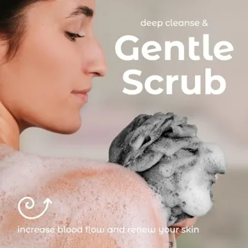 Premium 3-Pack Loofah Sponges Gentle Exfoliation Rich Lather