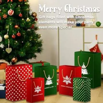 Christmas Gift Bags in Assorted Designs for Holiday Gifting
