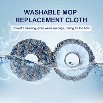 Vacuum Cleaner Floor Care Replacement Parts Kit Compatible With ECOVACS DEEBOT X1 Omni / X1TURBO / X1 Plus Robot Vacuum Cleaner, 5 Dust Bags, 4 Mop Cloth Pads, 2 Hepa Filters, 8 Side Brushes(19pcs)…