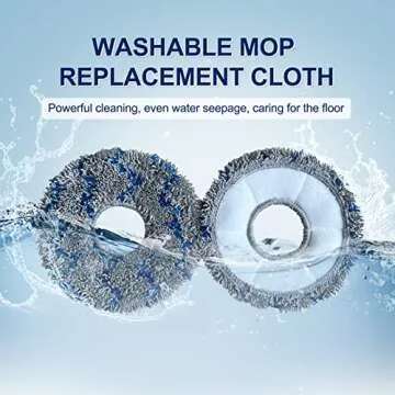 Vacuum Cleaner Floor Care Replacement Parts Kit Compatible With ECOVACS DEEBOT X1 Omni / X1TURBO / X1 Plus Robot Vacuum Cleaner, 5 Dust Bags, 4 Mop Cloth Pads, 2 Hepa Filters, 8 Side Brushes(19pcs)…