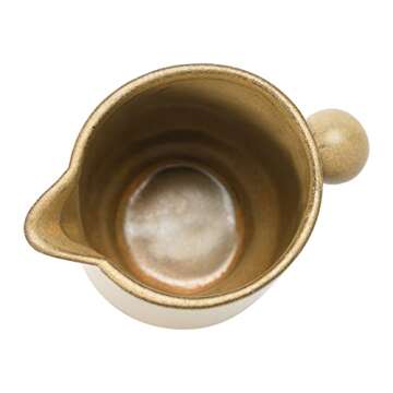 Creative Co-Op Modern Small Stoneware Pitcher or Vase, Putty Brown