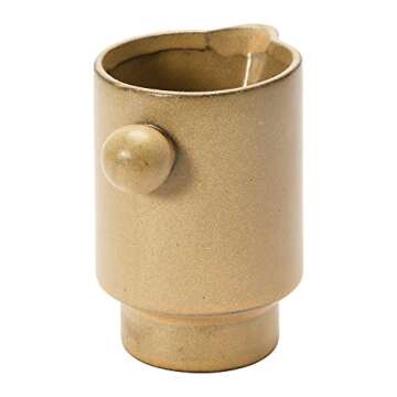 Creative Co-Op Modern Small Stoneware Pitcher or Vase, Putty Brown