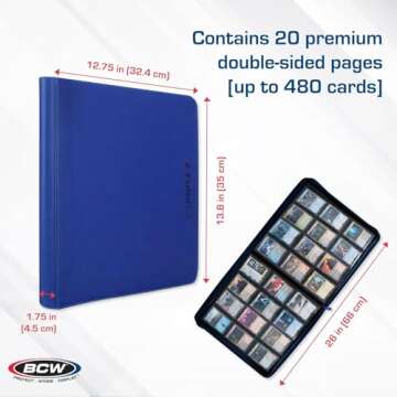 Premium Trading Card Storage Binder - 480 Card Capacity