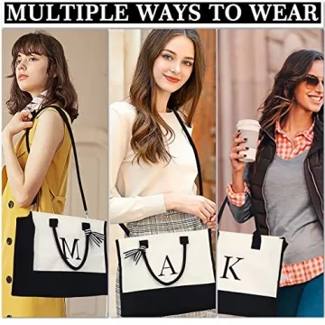Initial Tote Bag - Stylish Gift for Women